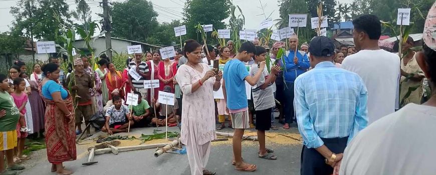 गौरादहका कृषक बिभिन्न माग राखेर आन्दोलित