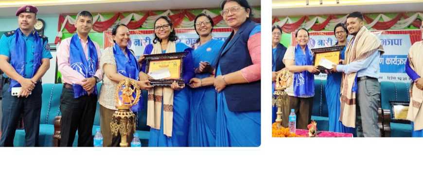 अम्बिका भण्डारीलाई १ लाख १११ रुपैयाँ राशिको ‘नारी सञ्चार साधना सम्मान’ प्रदान 