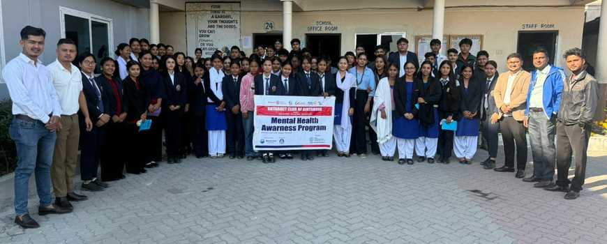 मानसिक स्वास्थ्य सचेतनाका लागि निधि कलेजका विद्यार्थीलाई  प्रशिक्षण 
