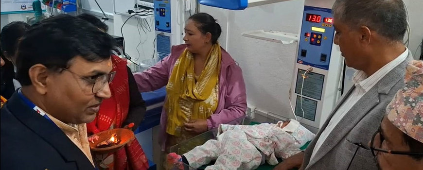 लामो समयको प्रतिक्षा पश्चात प्रादेशिक अस्पताल भद्रपुरमा (एनआइसीयु)  सेवा सञ्चालनमा