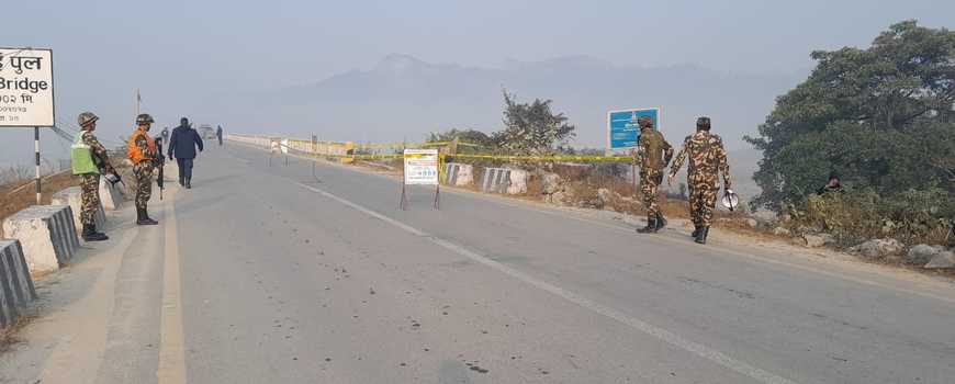 शंकास्पद वस्तु डिस्पोज गर्न नेपाली सेनाकाे टाेली घटना स्थलमा