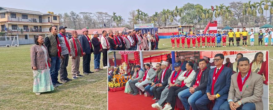 तेस्रो संस्करण हरिकुमार प्रसाईं स्मृति जिल्लास्तरीय फुटबल प्रतियोगिता , उद्घाटन खेलमा इस्ट होराइजन विजयी