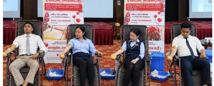 अध्यक्ष धितालको जन्मदिनमा रक्तदान, किङ्सबेरीमा ८४ जनाले दिए रगत